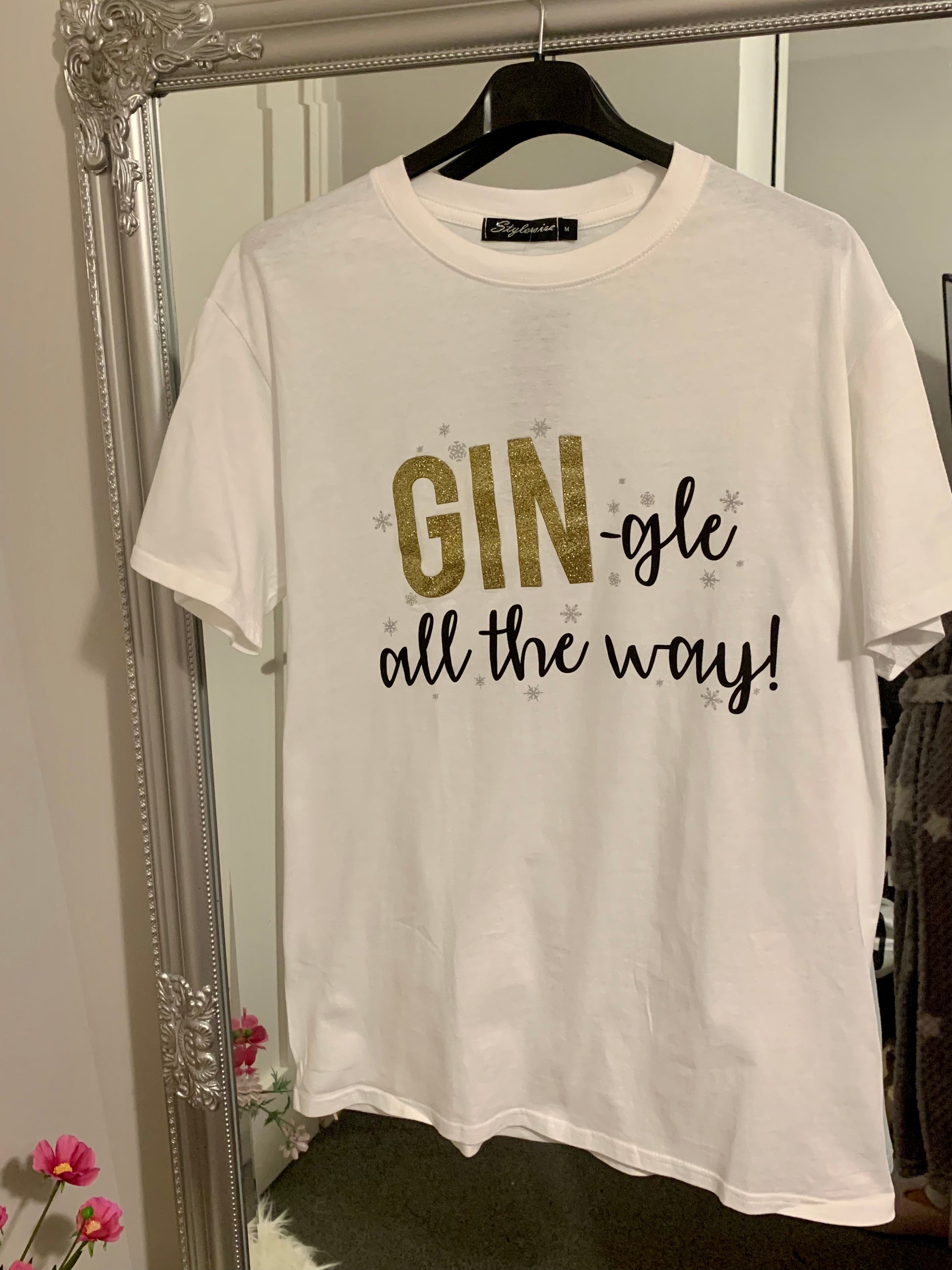 White gin-great all the way Xmas t-shirt