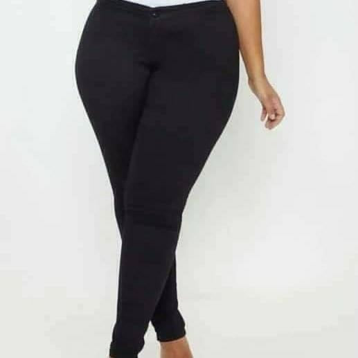 Black plus size jeans,   Mid rise,  soft stretchy denim.