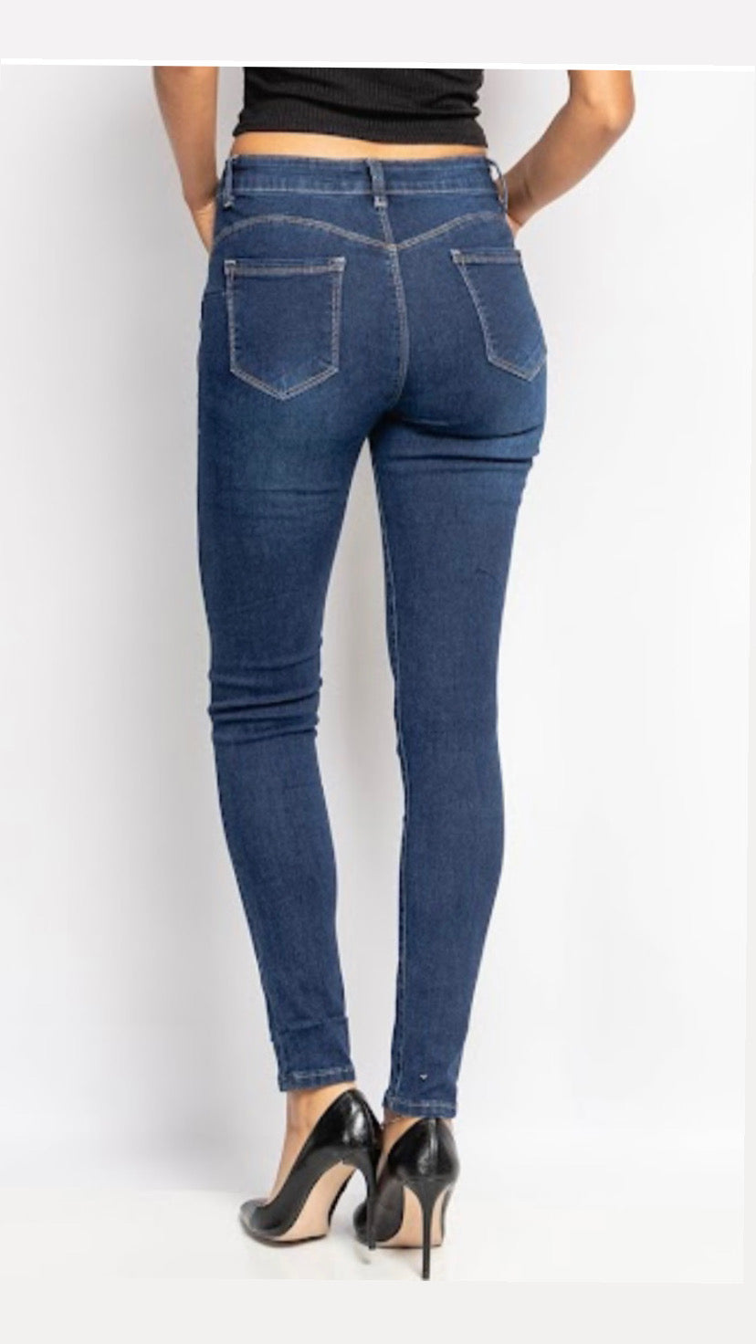 Dark Denim Push Up Skinny Jeans