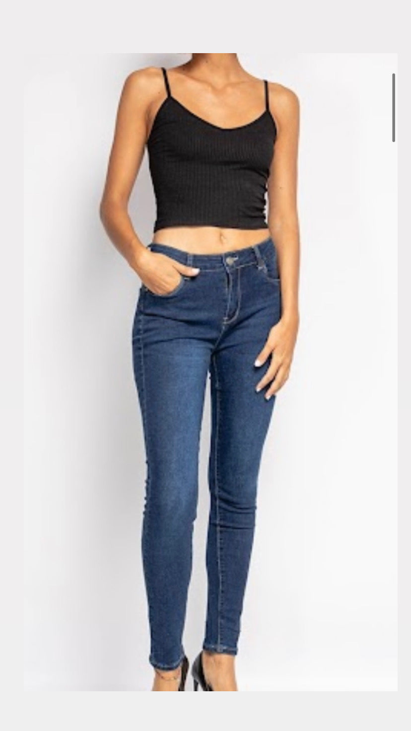 Dark Denim Push Up Skinny Jeans